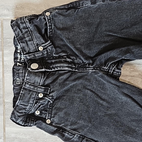 Girls sz 7 SLIM black Gao Jeans 90s loose fit. Adjustable waist. - Picture 2 of 4